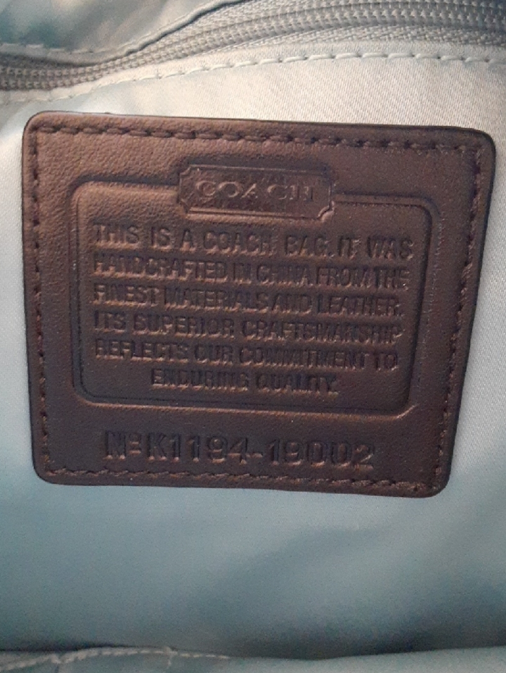 COACH Signature Poppy Glam Black Glazed Distressed Leather Tote Bag - Picture 2 of 11